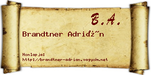 Brandtner Adrián névjegykártya